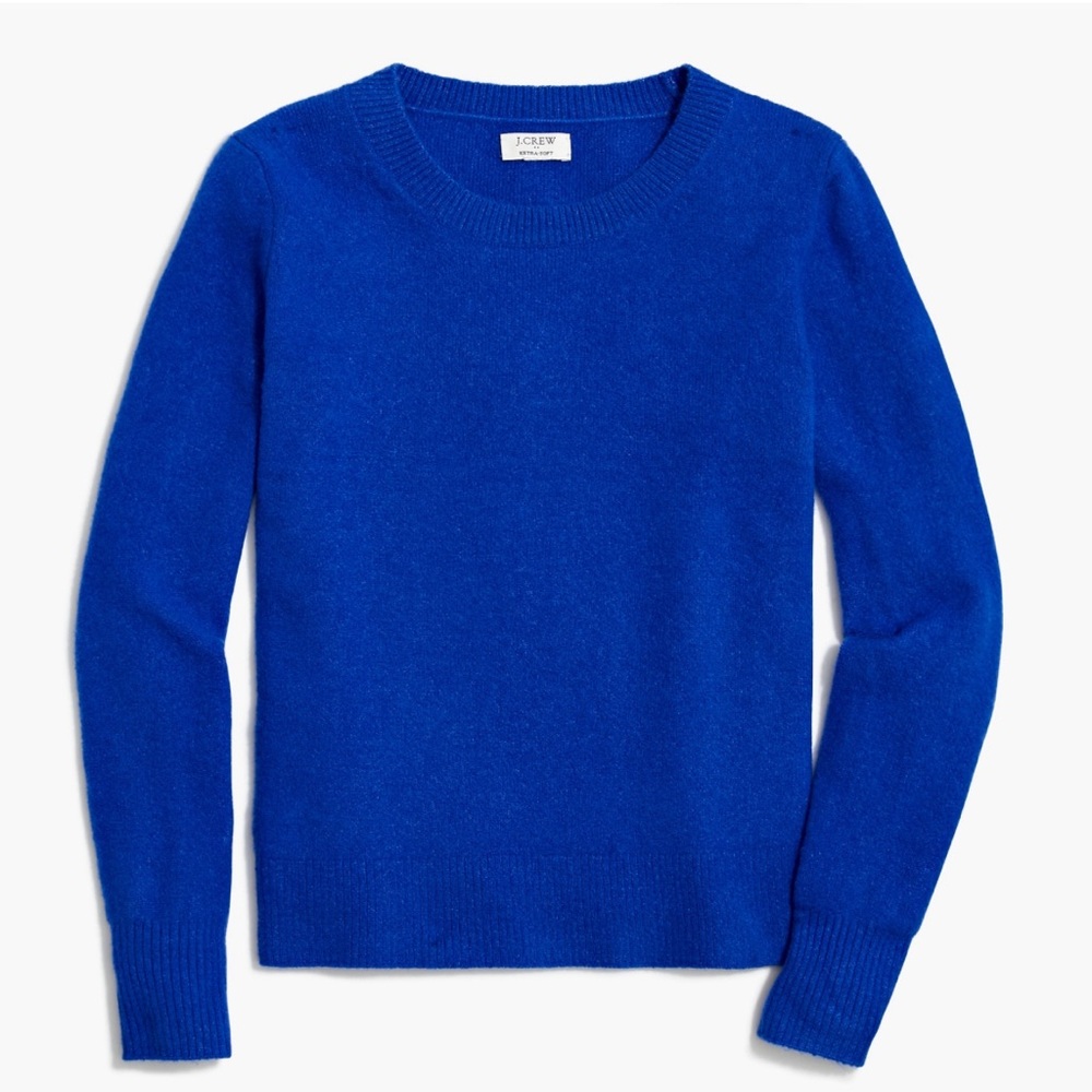 NWT J Crew Extra Soft Yarn Sweater | Blue | XL